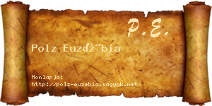 Polz Euzébia névjegykártya